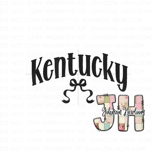 Croquette Bow Kentucky Machine Embroidery Digital Design Johnson Heirloom