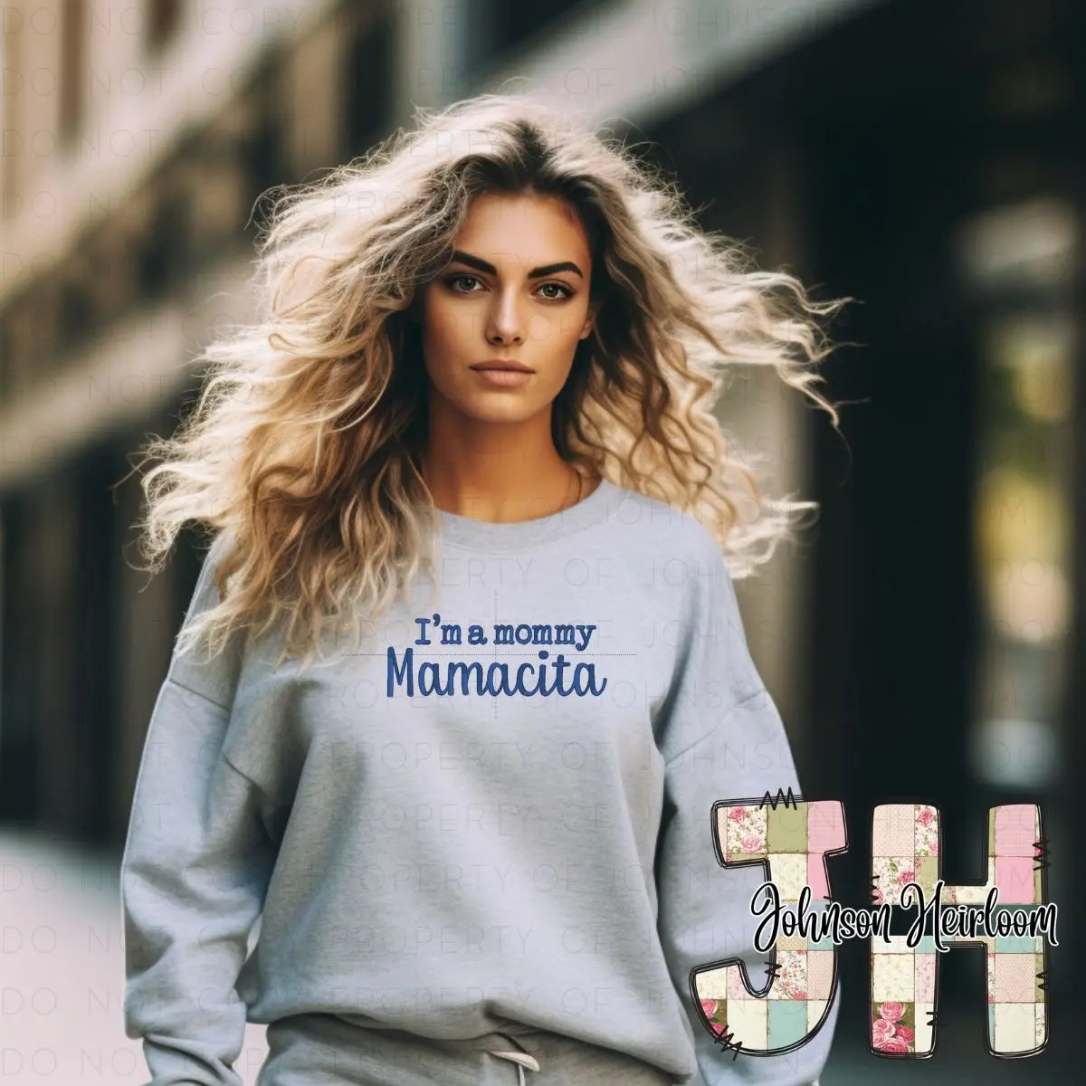 I'm a mommy Mamacita embroidered T-Shirt/Crewneck Johnson Heirloom