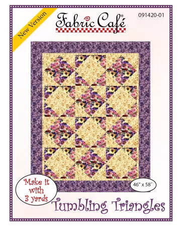 ✨  Tumbling Triangles 3-Yard Quilt Kit – Pattern Included | Choose Your Fabric Collection ✨