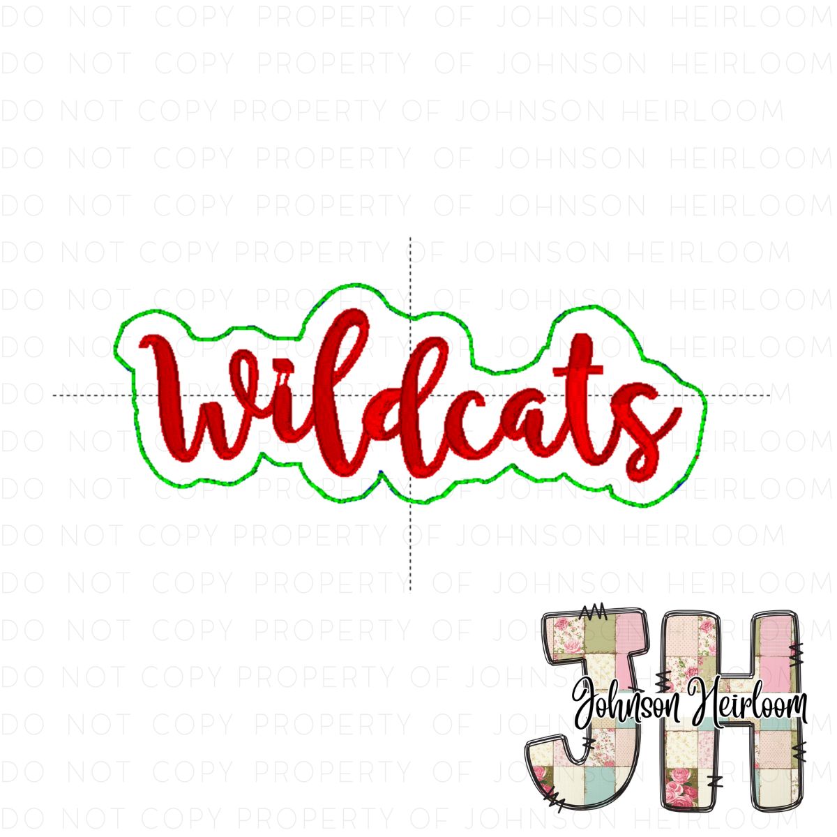 Wildcats Double stacked applique Machine Embroidery Digital Design
