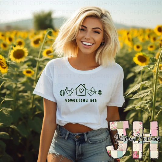 Homestead Life embroidered T-Shirt/Crewneck Johnson Heirloom