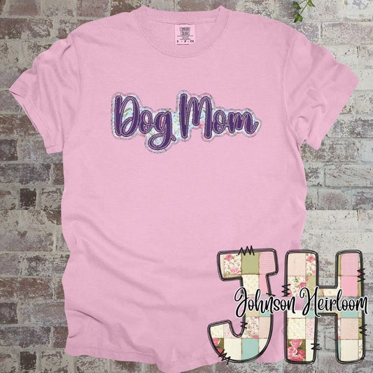Dog Mom embroidered T-Shirt/Crewneck
