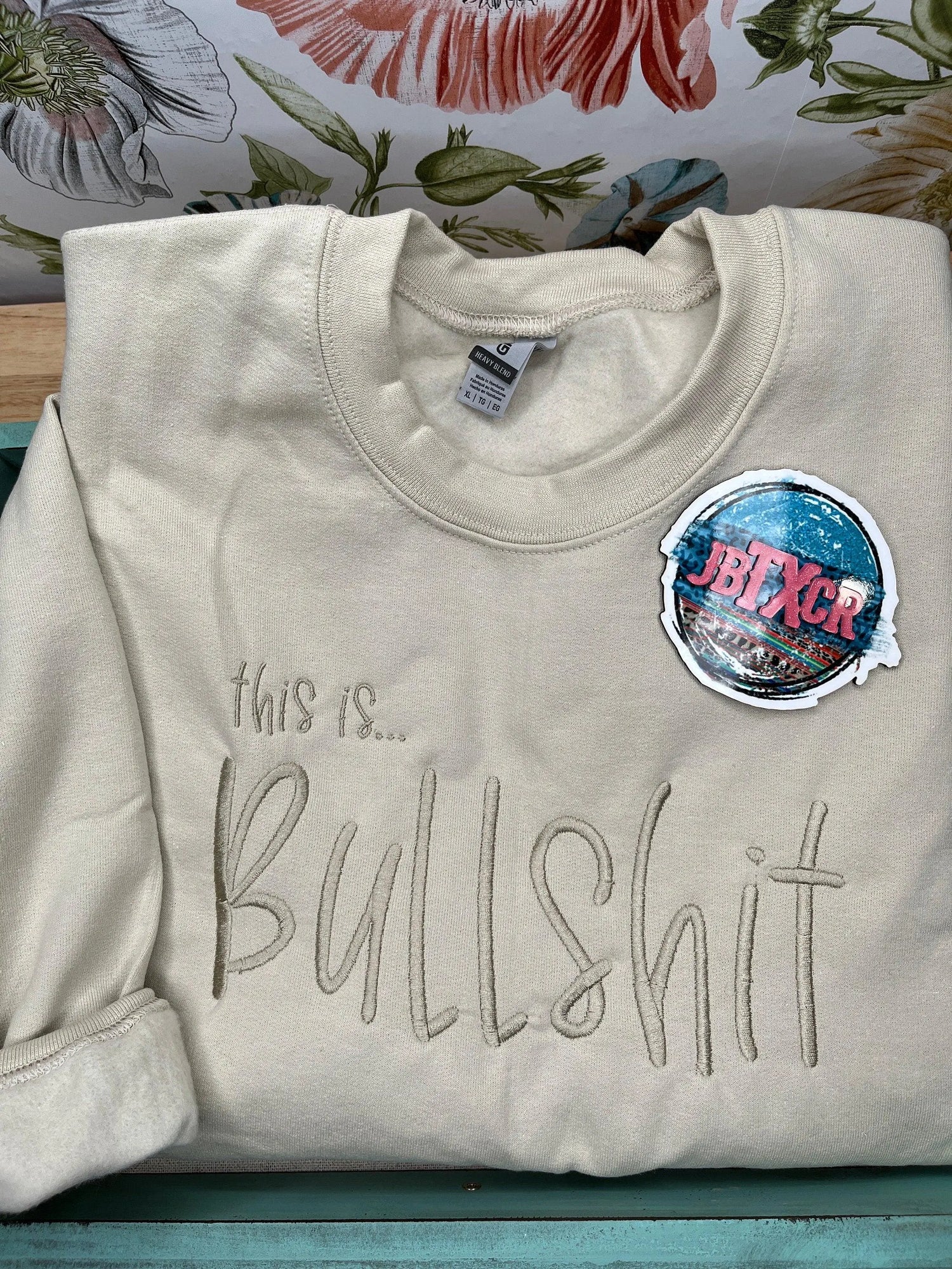 This is Bullsh@t embroidered T-Shirt/Crewneck
