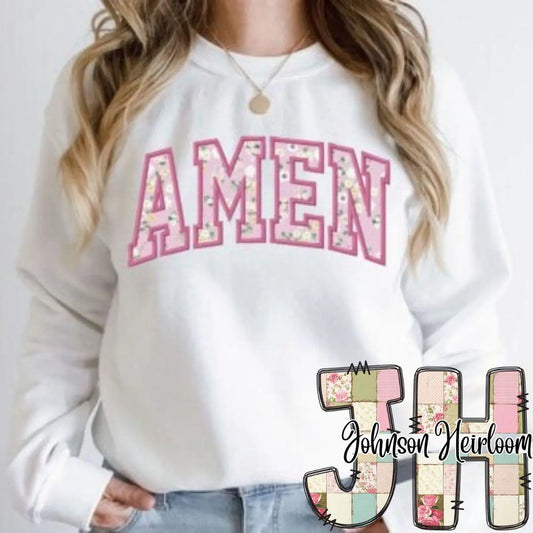 Amen embroidered T-Shirt/Crewneck