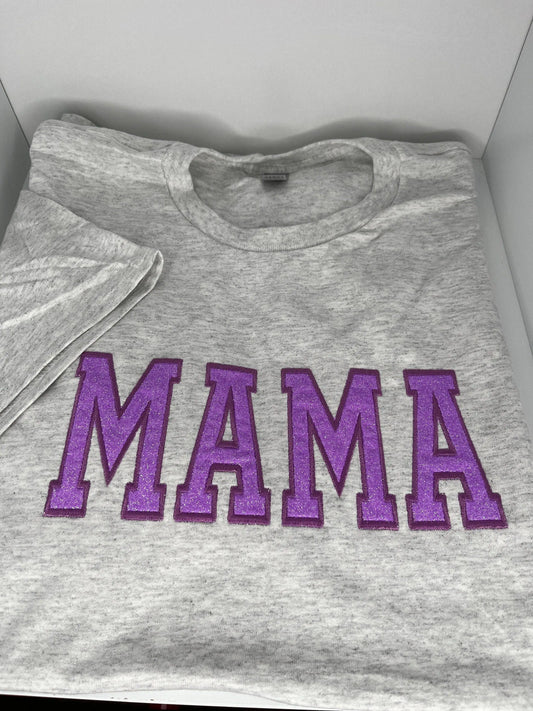 Custom Glitter Applique Embroidered T-Shirt