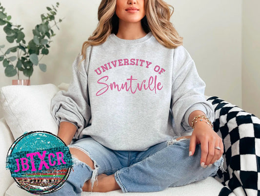 University of Smutville Screen Printed T-Shirt/Crewneck
