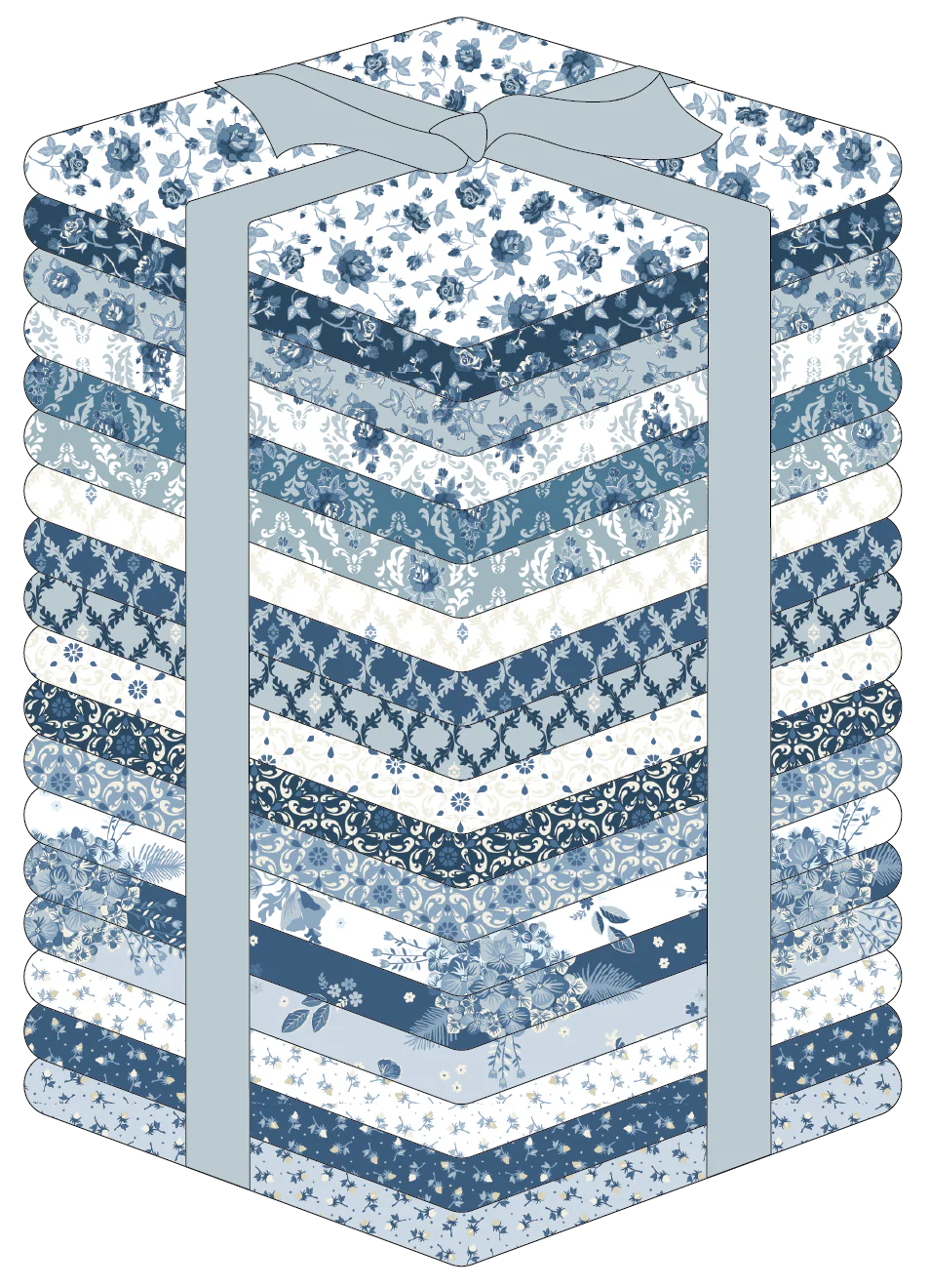 Lakeland Blues Fat Quarter Bundle 18 Prints