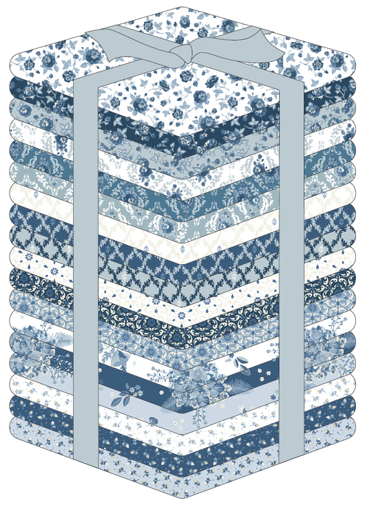Lakeland Blues Fat Quarter Bundle 18 Prints
