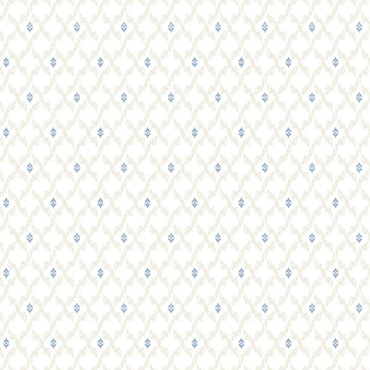 Leafy Diamonds Light Fabric (QUARTER YARD increments)