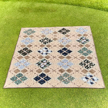 Match Play Argyle Golf Quilt Pattern - Paper Print Version
