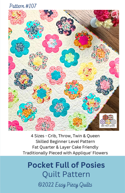 Pocket Full of Posies Quilt - Paper Print Version Mailed