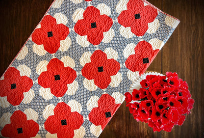 Poppy Quilt Pattern - Paper Print Version, Mailed